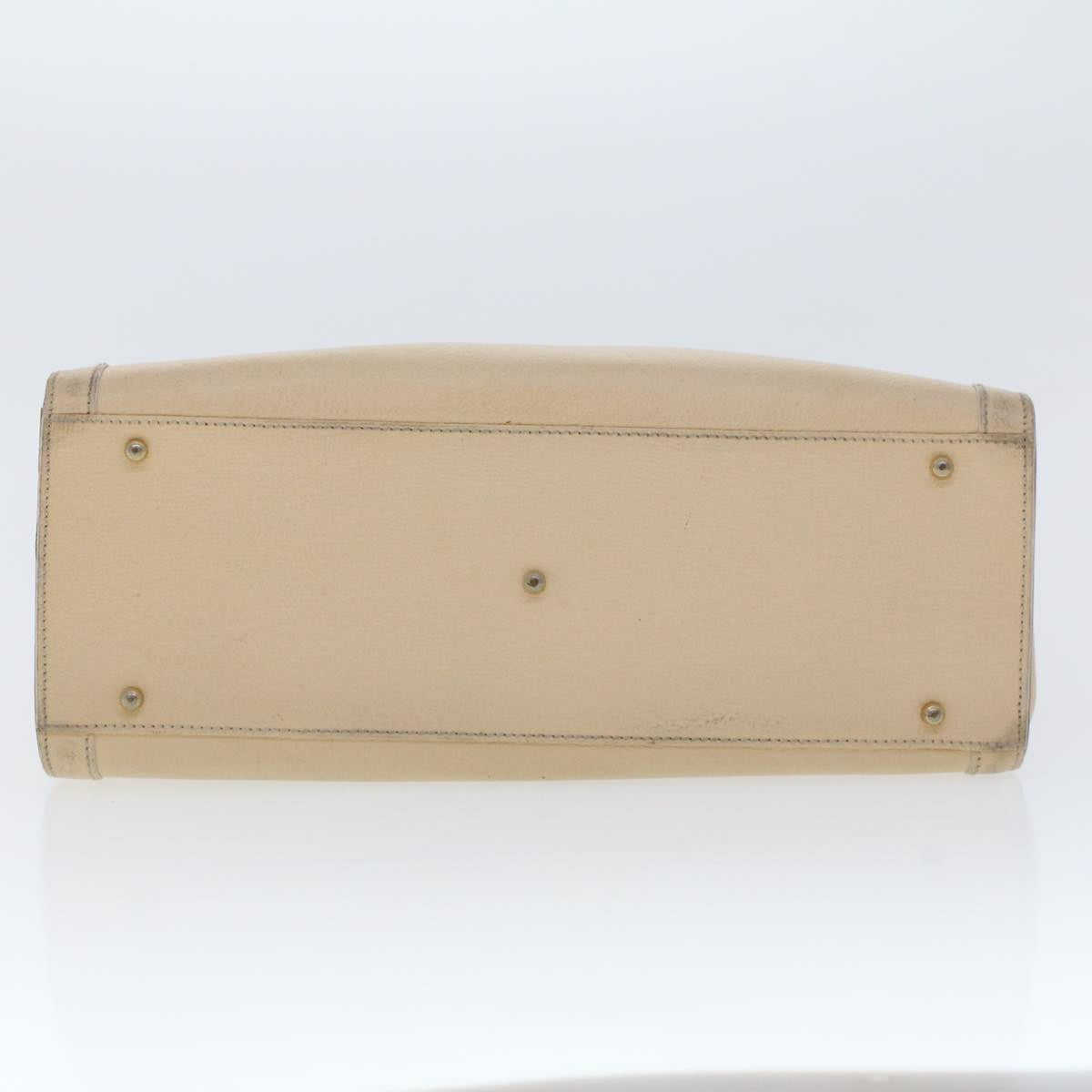 GUCCI Bamboo Hand Bag Leather Beige 45863