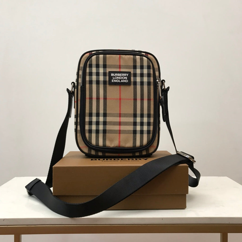 GLAMI Vintage Check And Crossbody Bag For Men, Bags 8.7in/22cm