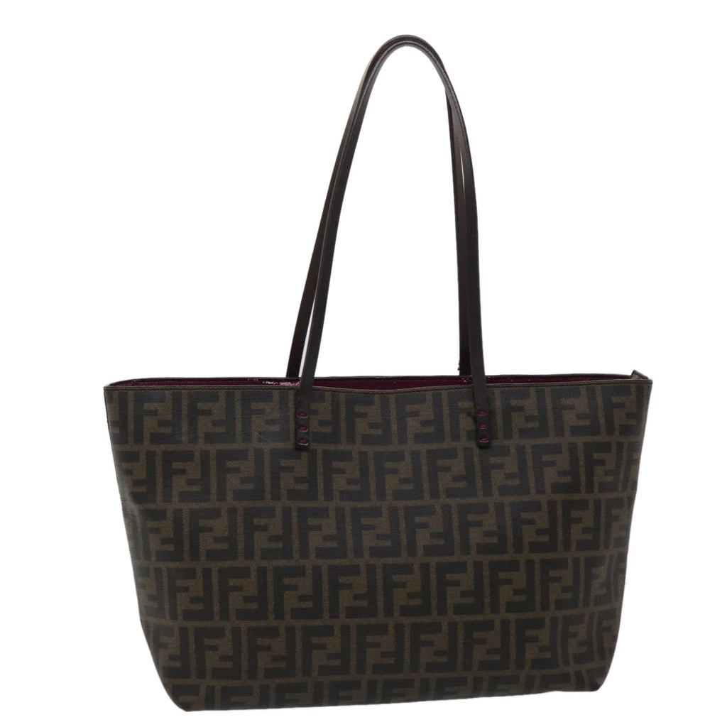 FENDI Zucca Canvas Tote Bag Black Brown 45932