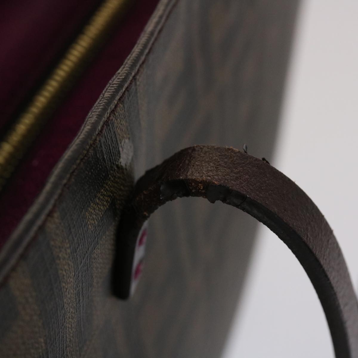 FENDI Zucca Canvas Tote Bag Black Brown 45932