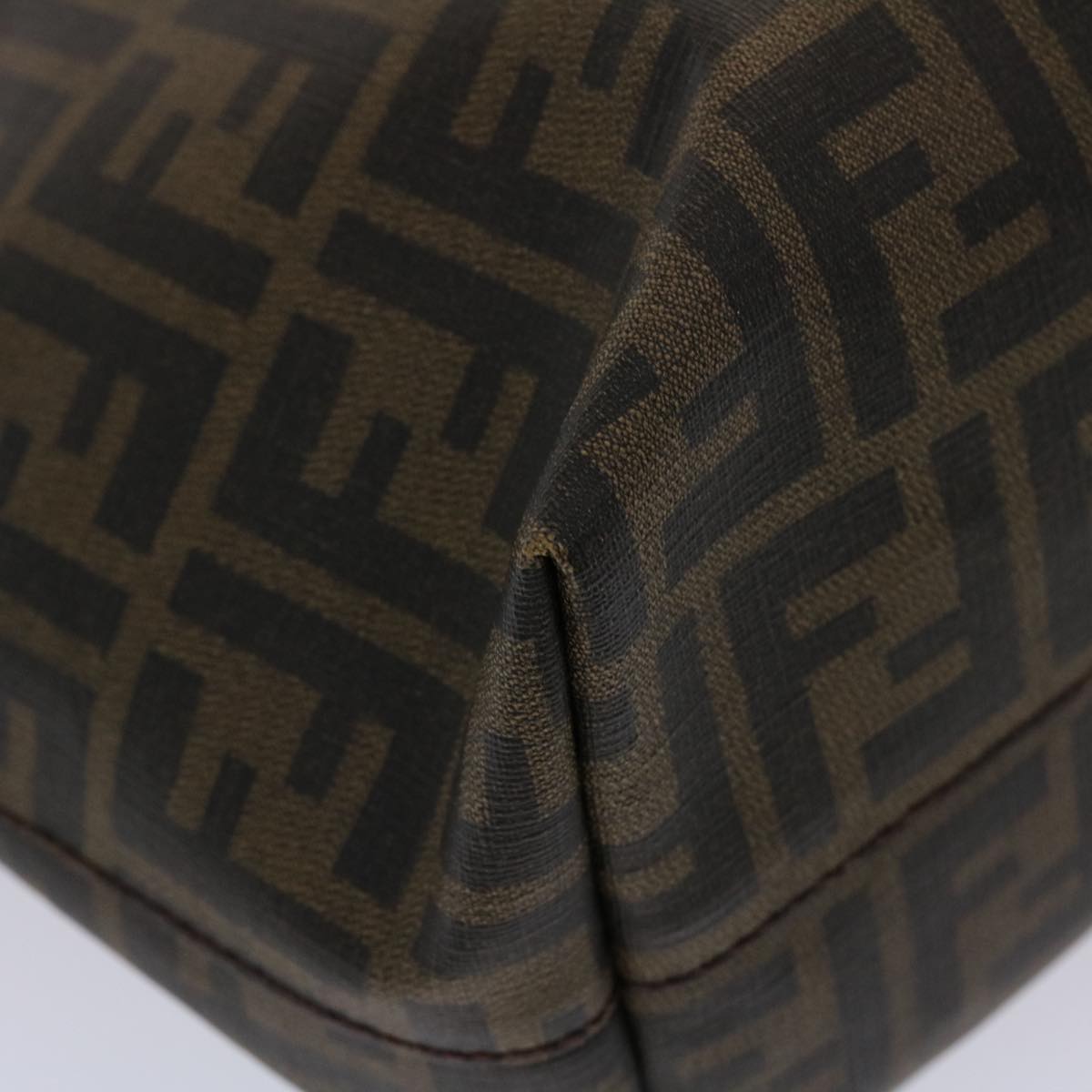 FENDI Zucca Canvas Tote Bag Black Brown 45932