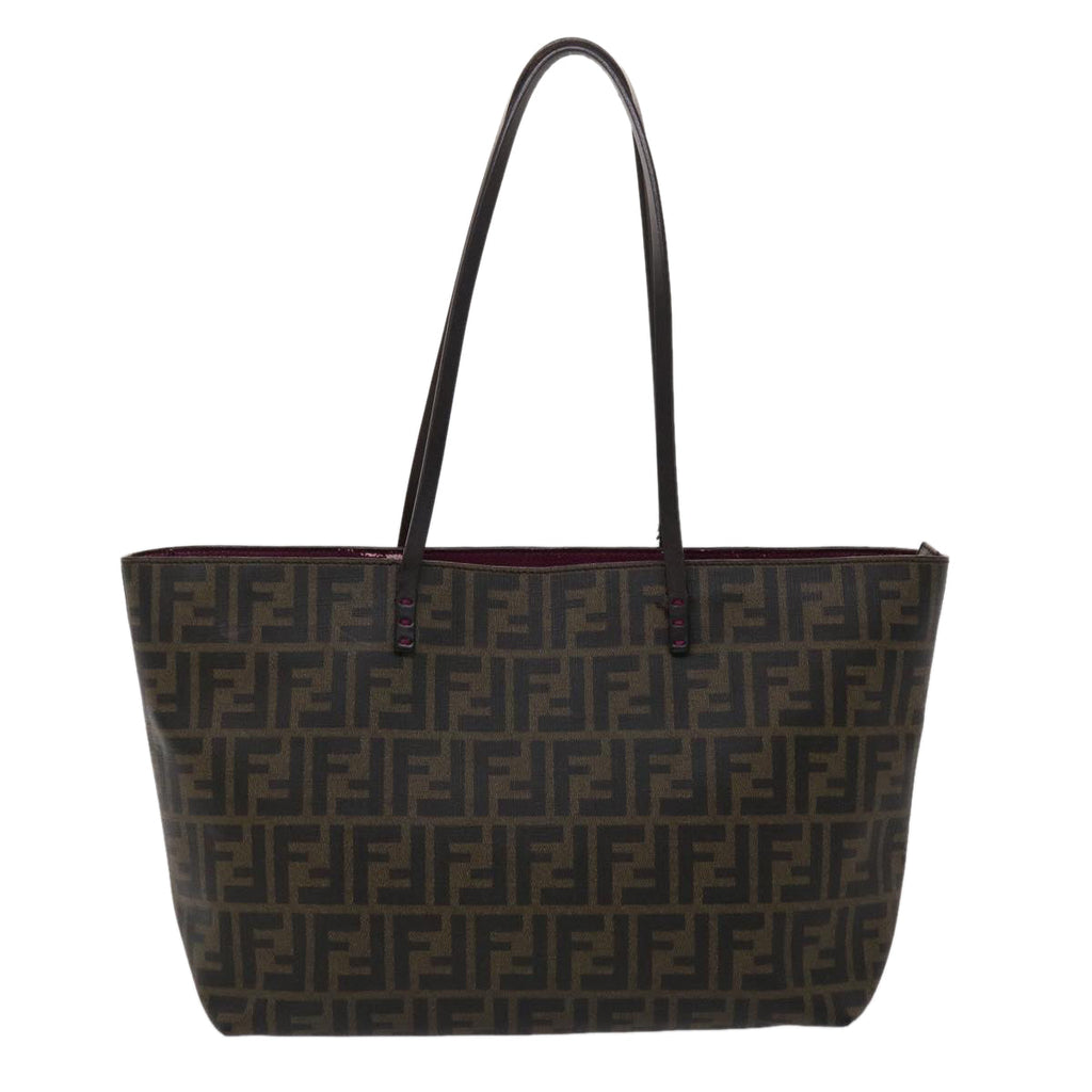 FENDI Zucca Canvas Tote Bag Black Brown 45932