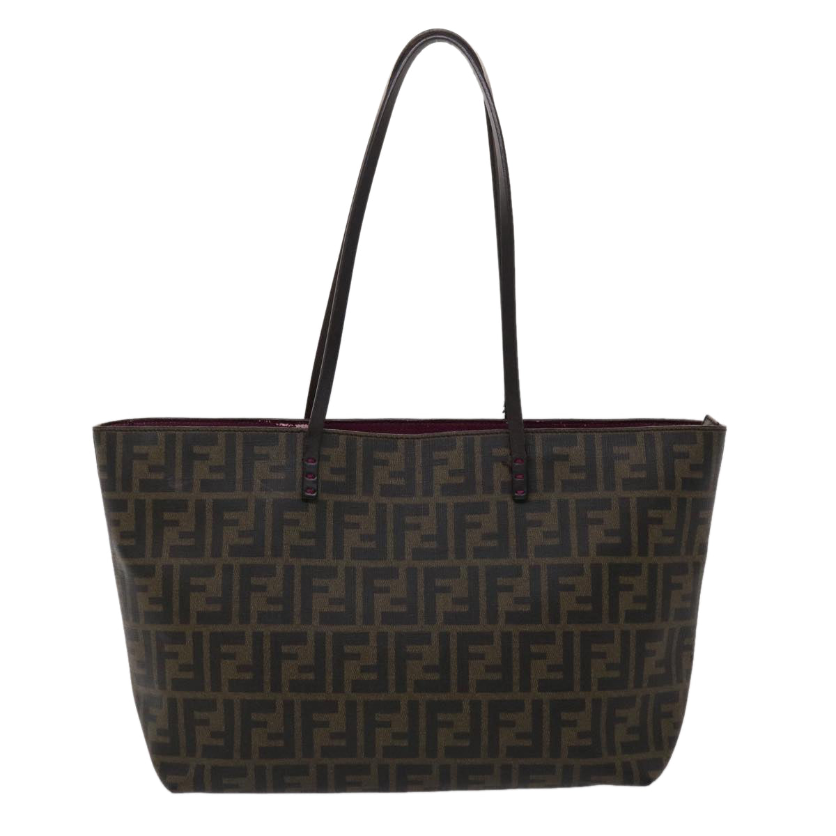 FENDI Zucca Canvas Tote Bag Black Brown 45932
