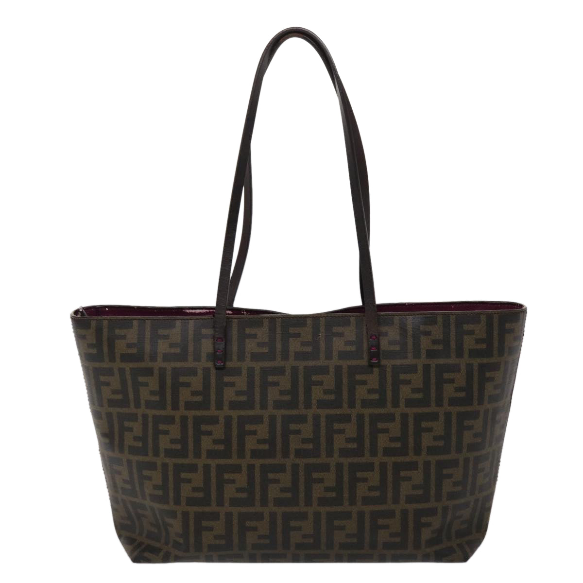 FENDI Zucca Canvas Tote Bag Black Brown 45932