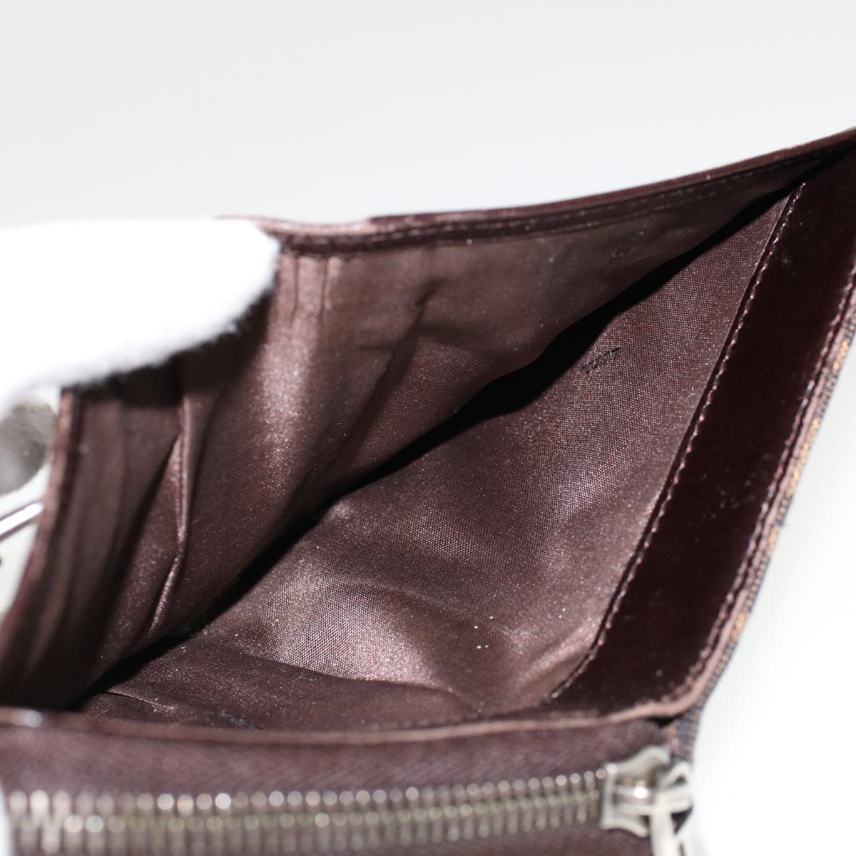 FENDI Zucca Canvas Wallet Black Brown 45939