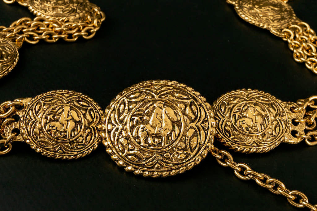 Ceinture en mÃƒÆ’Ã‚Â©tal dorÃƒÆ’Ã‚Â© Chanel 1980s
