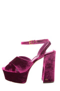 Dolce & Gabbana Burgundy Velvet  Platforms SZ 37