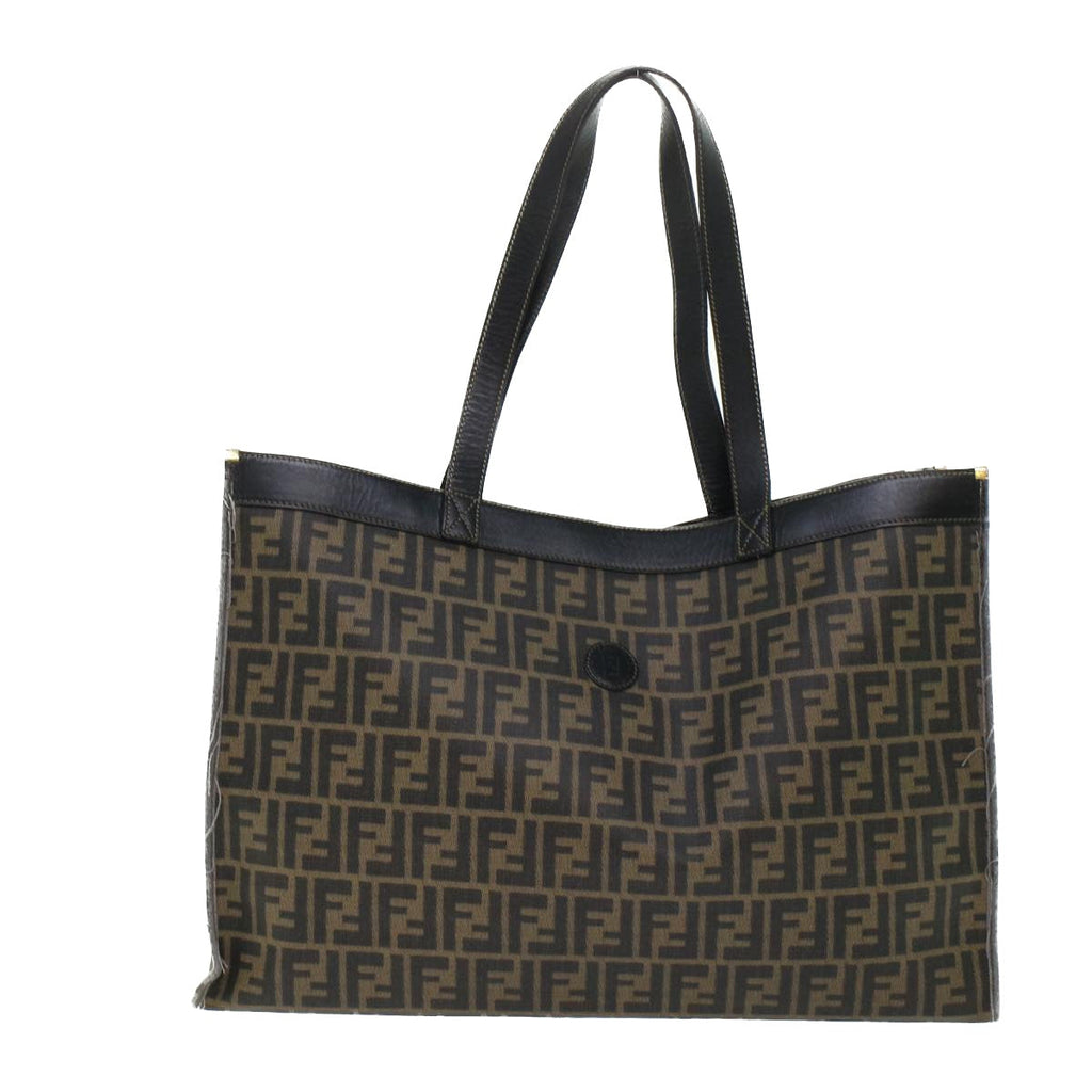 FENDI Zucca Canvas Hand Bag 2Set Black Brown 45973