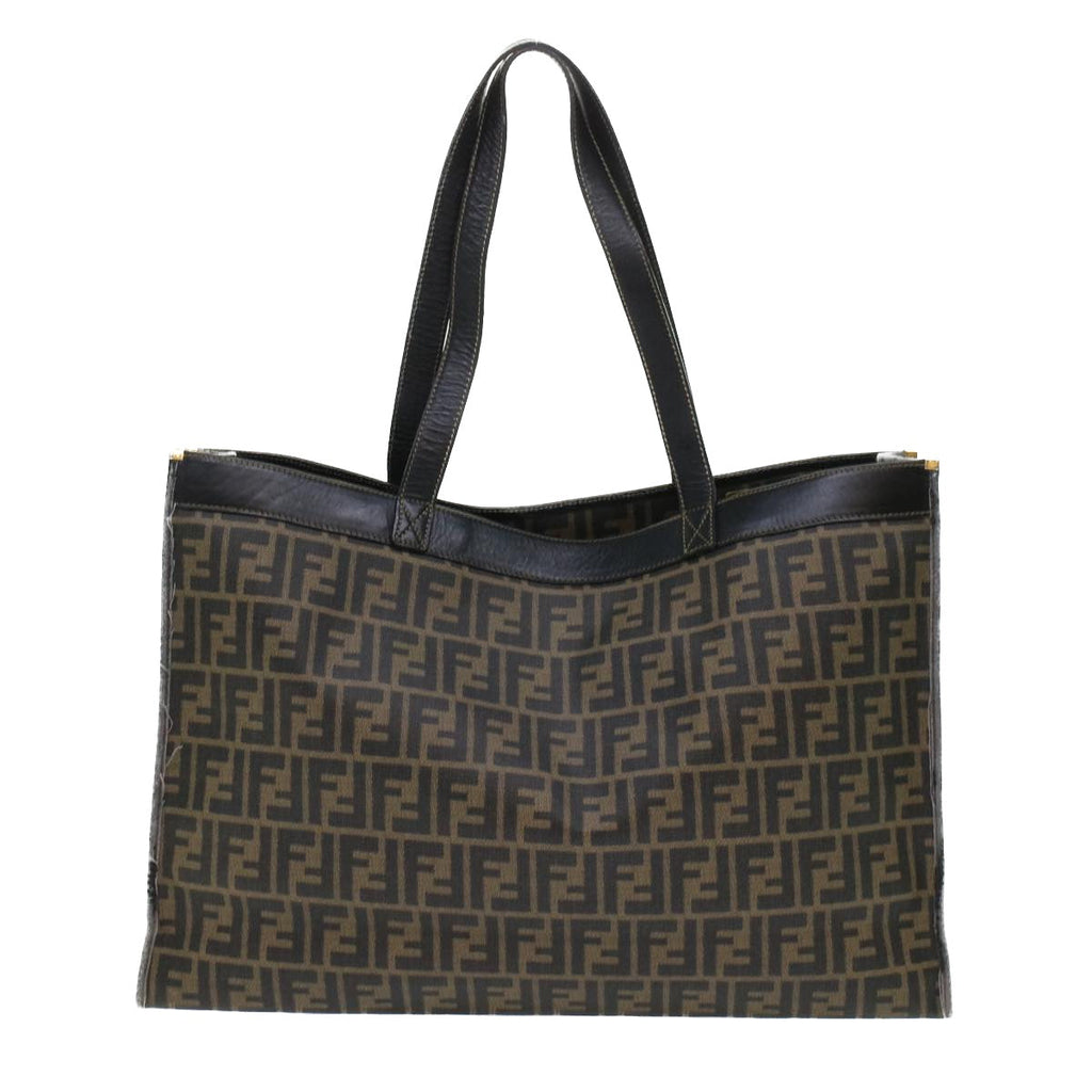 FENDI Zucca Canvas Hand Bag 2Set Black Brown 45973