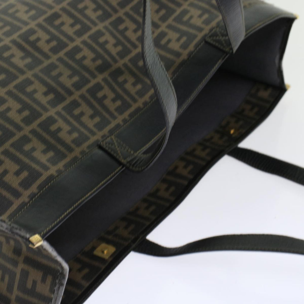 FENDI Zucca Canvas Hand Bag 2Set Black Brown 45973