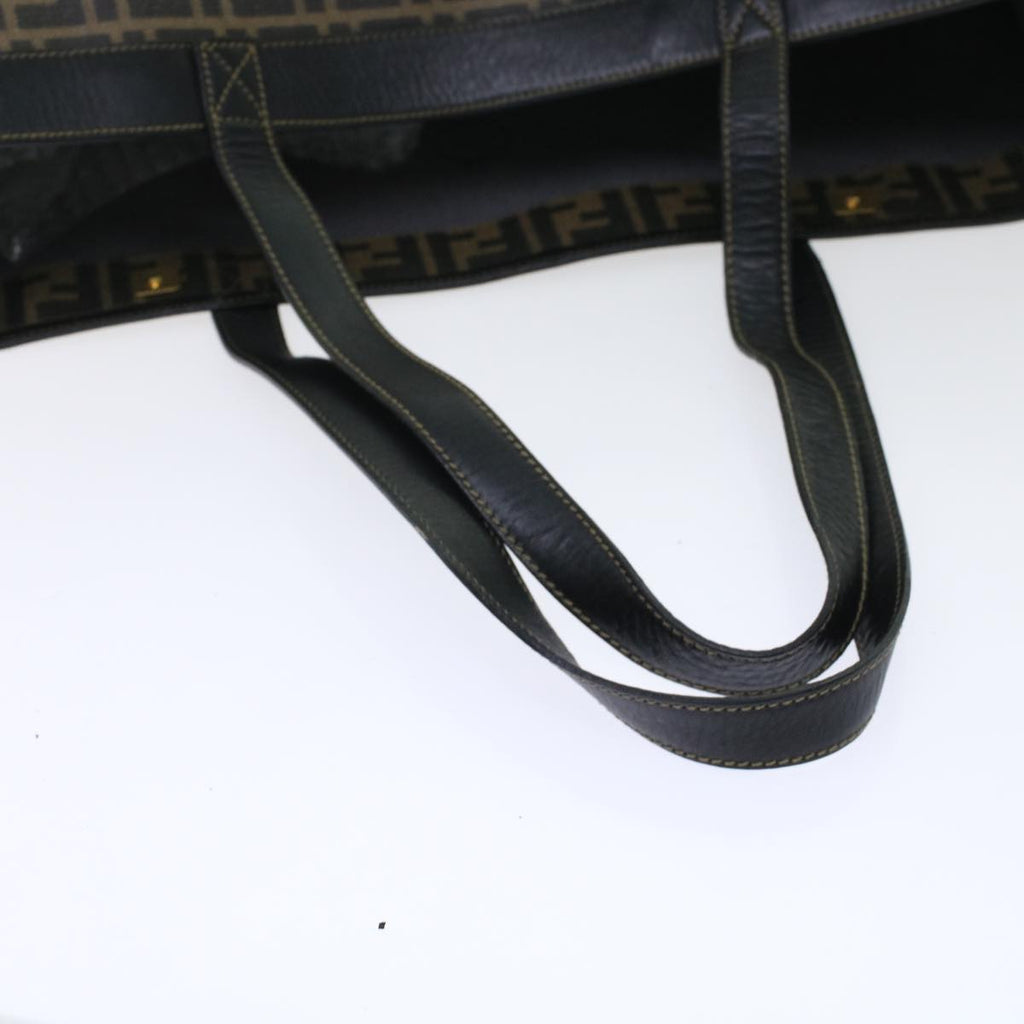 FENDI Zucca Canvas Hand Bag 2Set Black Brown 45973