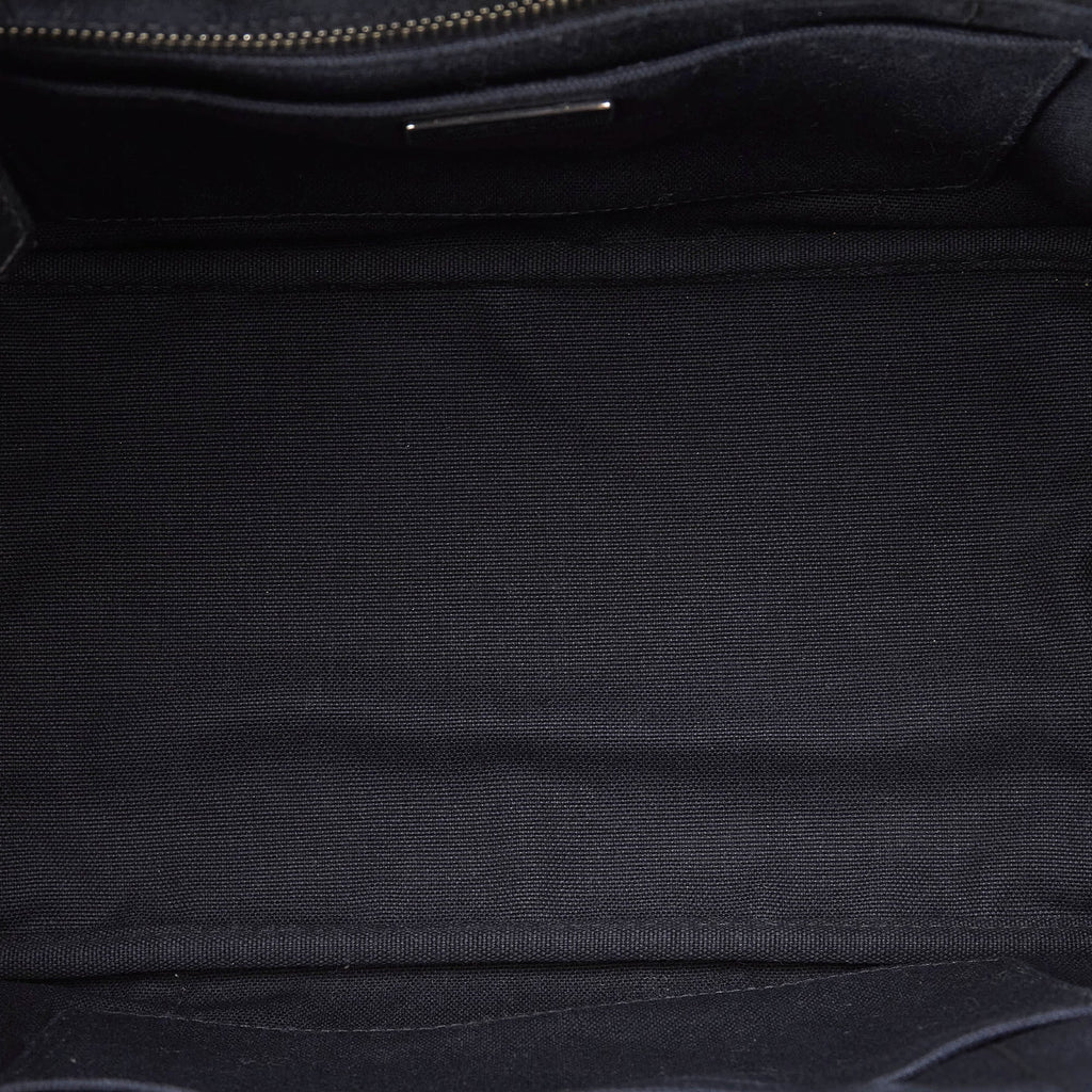 Black Prada Mini Canapa Convertible Canvas and Feather Tote Satchel