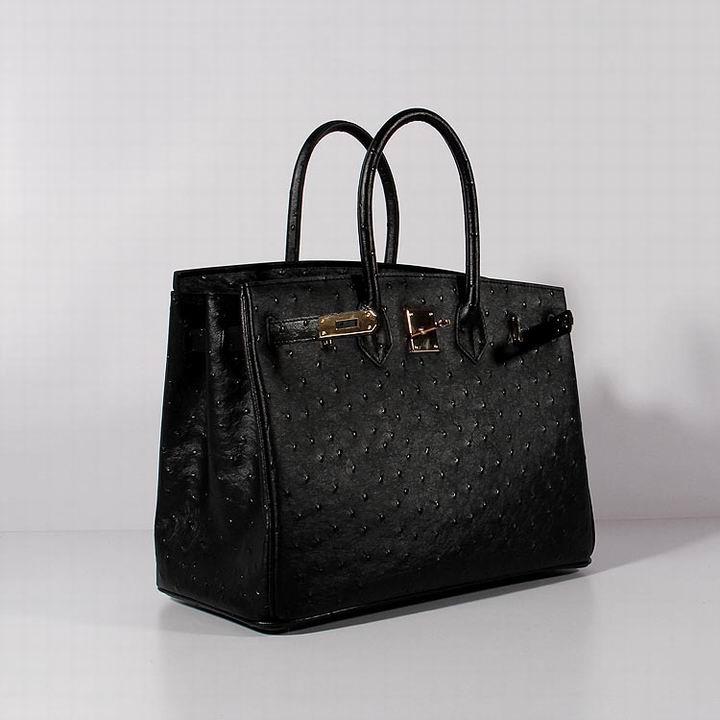 GLAMI Birkin With Textures Black For Women Gold Toned Hardware 14in/35cm