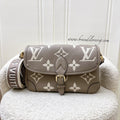 LV Diane PM in Tourterelle (Grey) / Creme Giant Monogram Empreinte Leather and GHW
