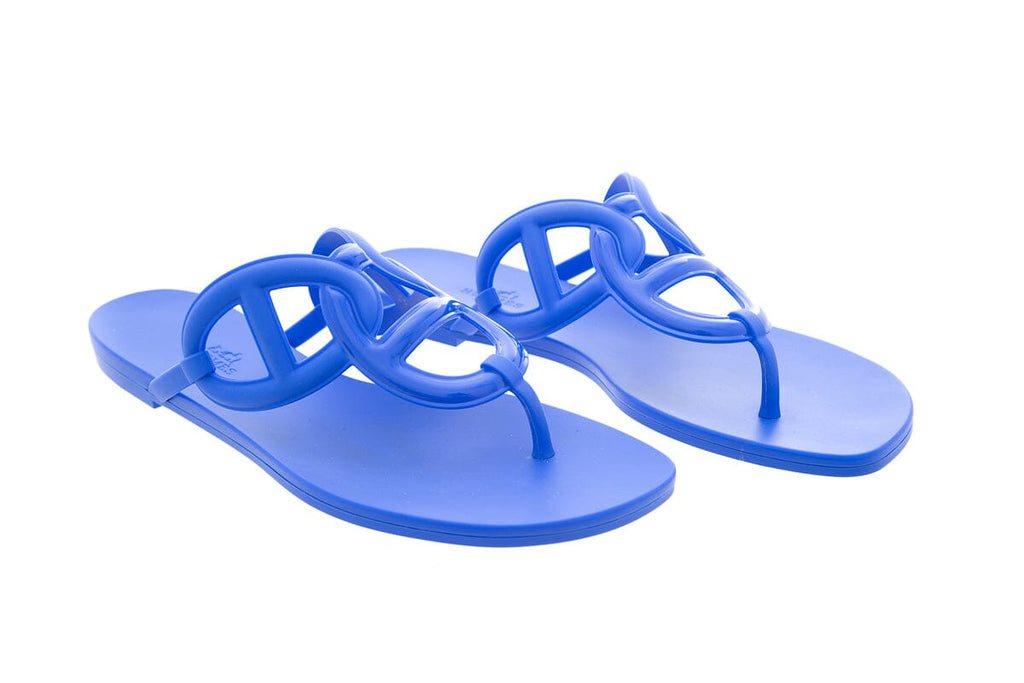 HermÃƒÆ’Ã‚Â¨s Blue Egerie Sandals SZ 40