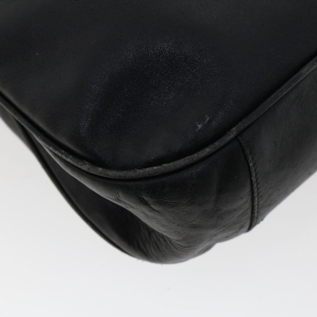 GUCCI Bamboo Shoulder Bag Leather 2way Black 46000