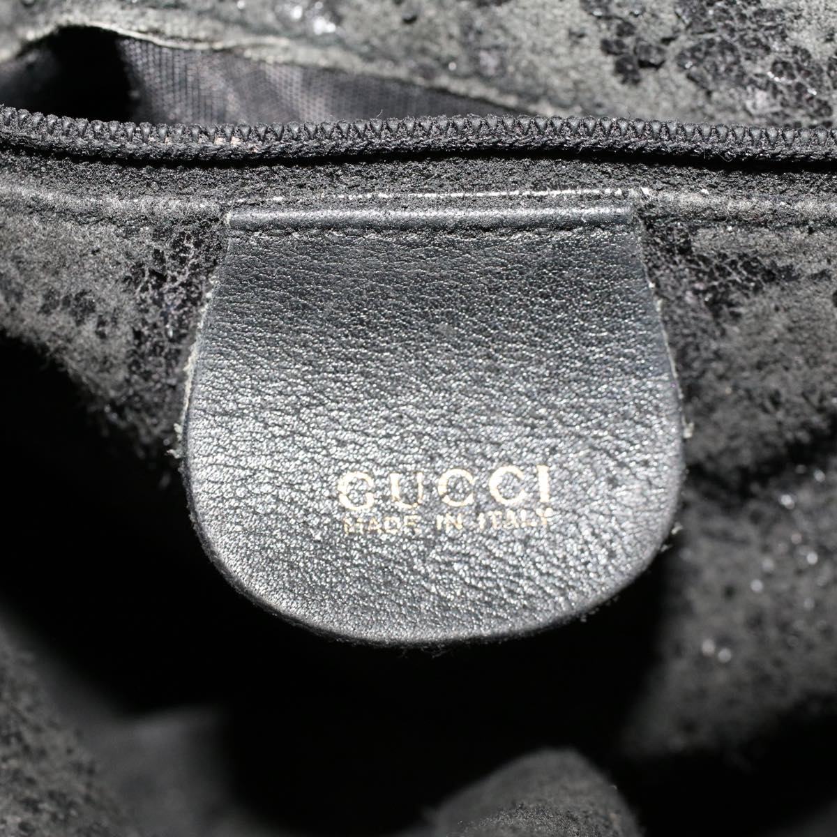GUCCI Bamboo Shoulder Bag Leather 2way Black 46000