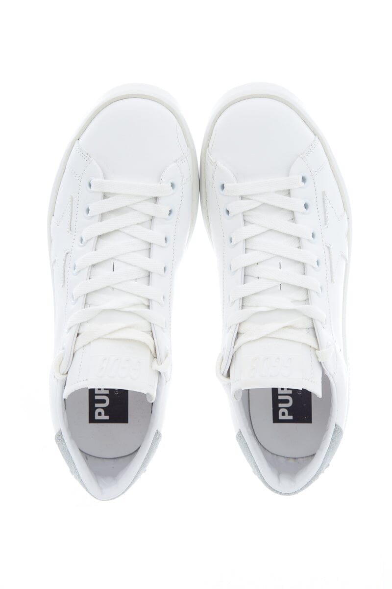 Golden Goose White & Silver Pure Star Sneakers SZ 37