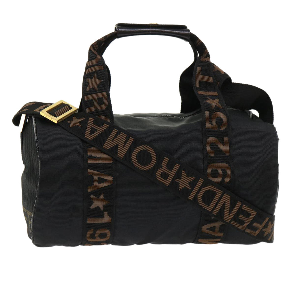 FENDI Boston Bag Nylon 2way Black 46161