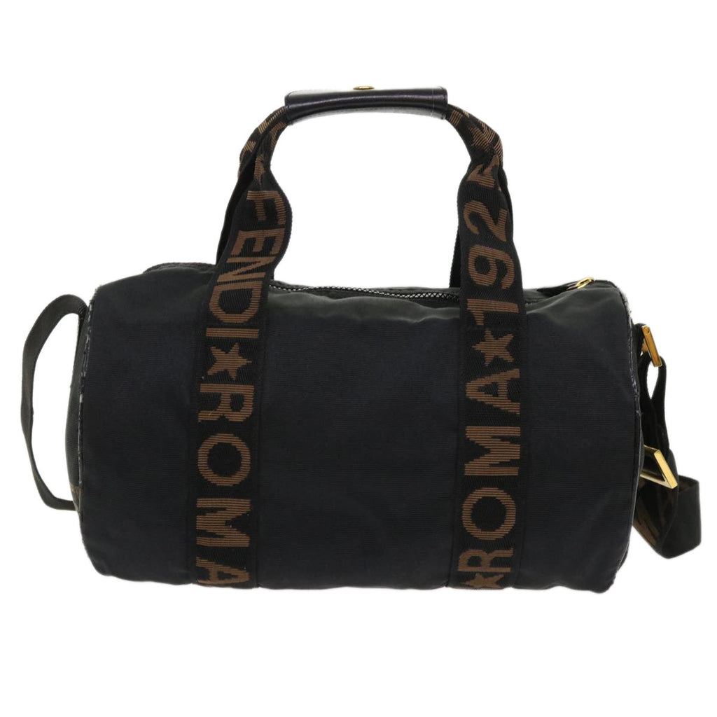FENDI Boston Bag Nylon 2way Black 46161