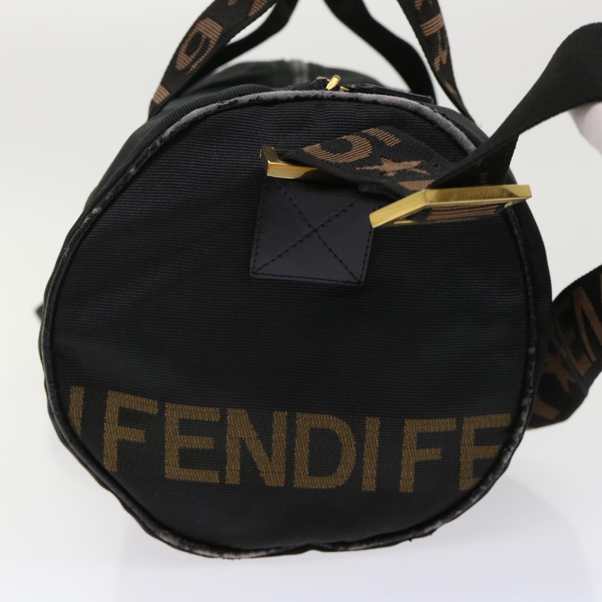 FENDI Boston Bag Nylon 2way Black 46161