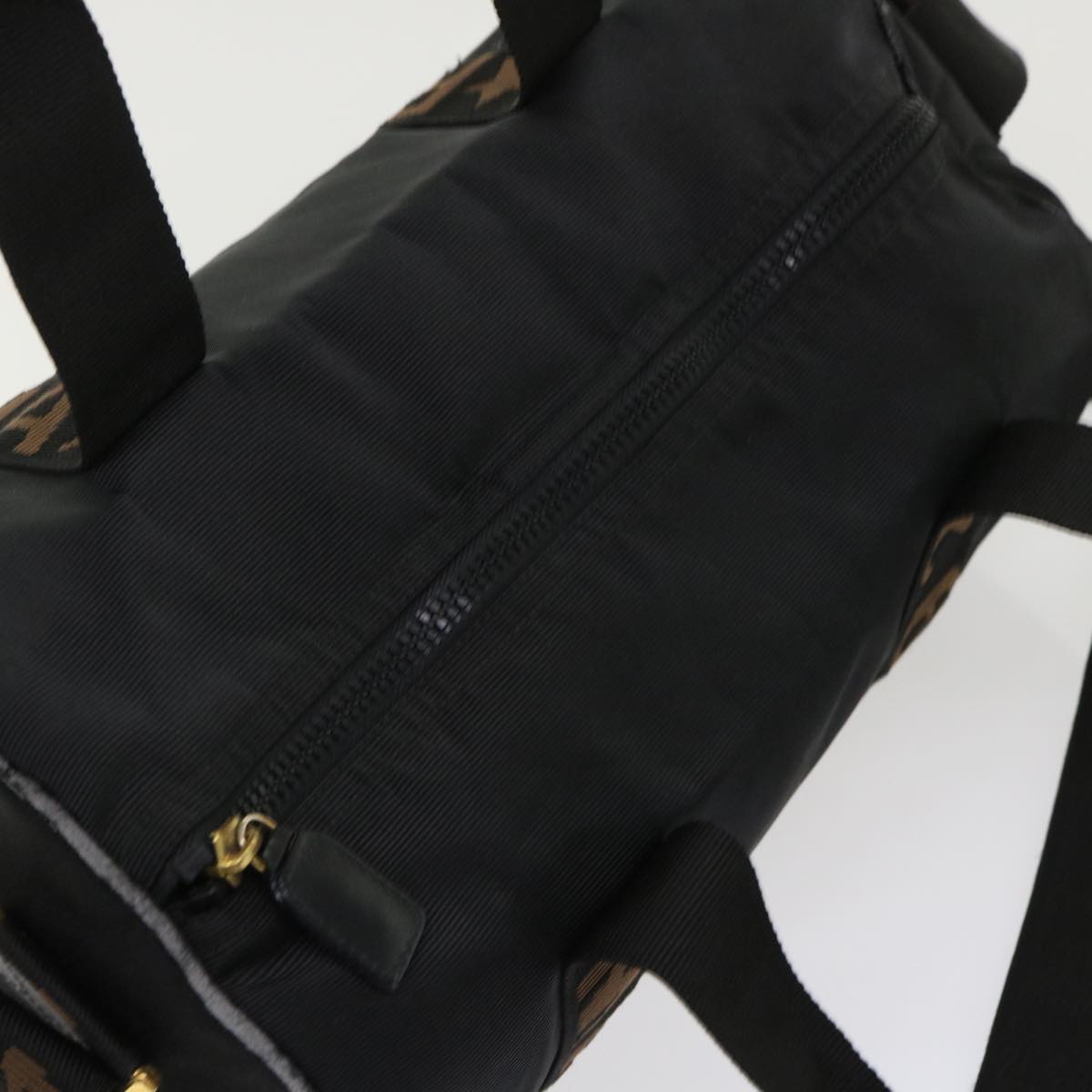FENDI Boston Bag Nylon 2way Black 46161
