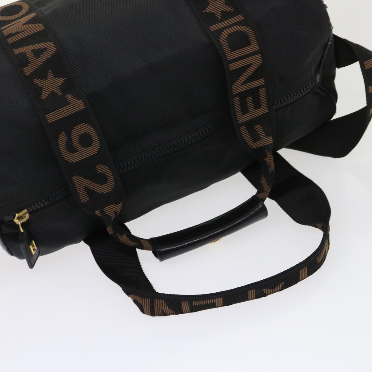 FENDI Boston Bag Nylon 2way Black 46161