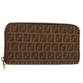 FENDI Zucchino Canvas Long Wallet Brown 46402
