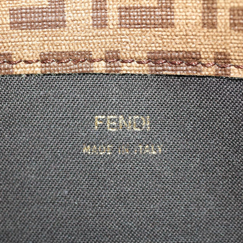 FENDI Zucchino Canvas Long Wallet Brown 46402