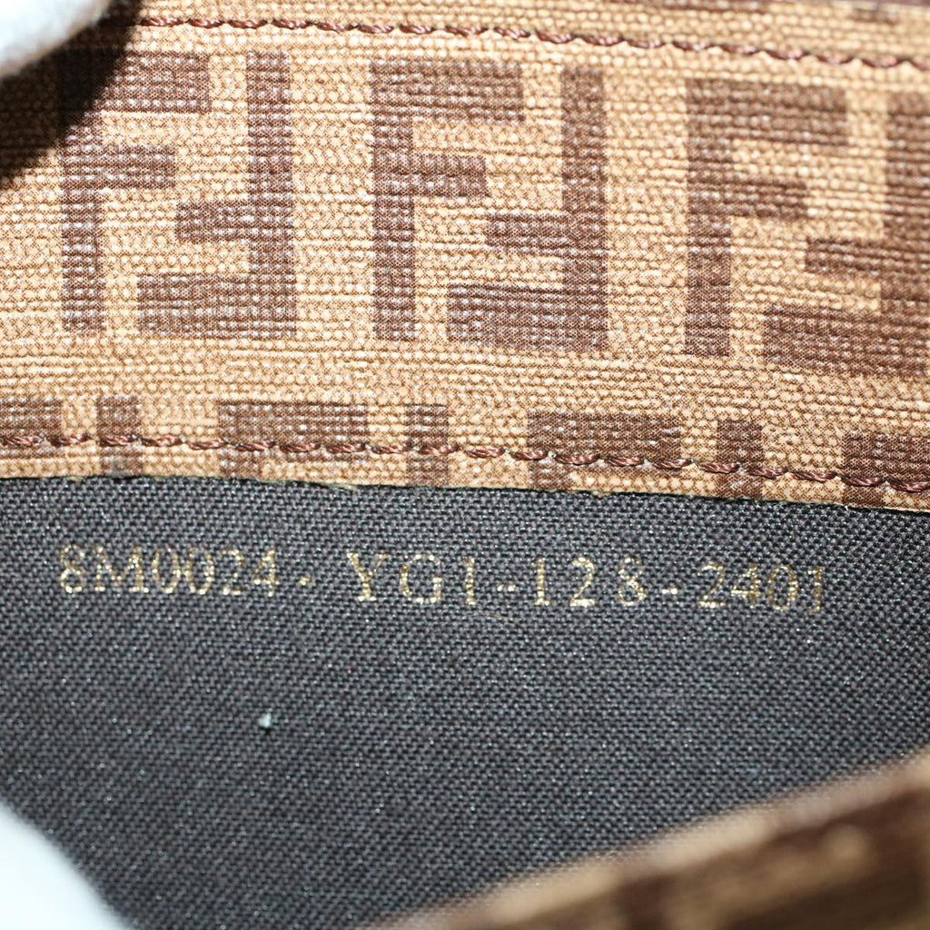 FENDI Zucchino Canvas Long Wallet Brown 46402