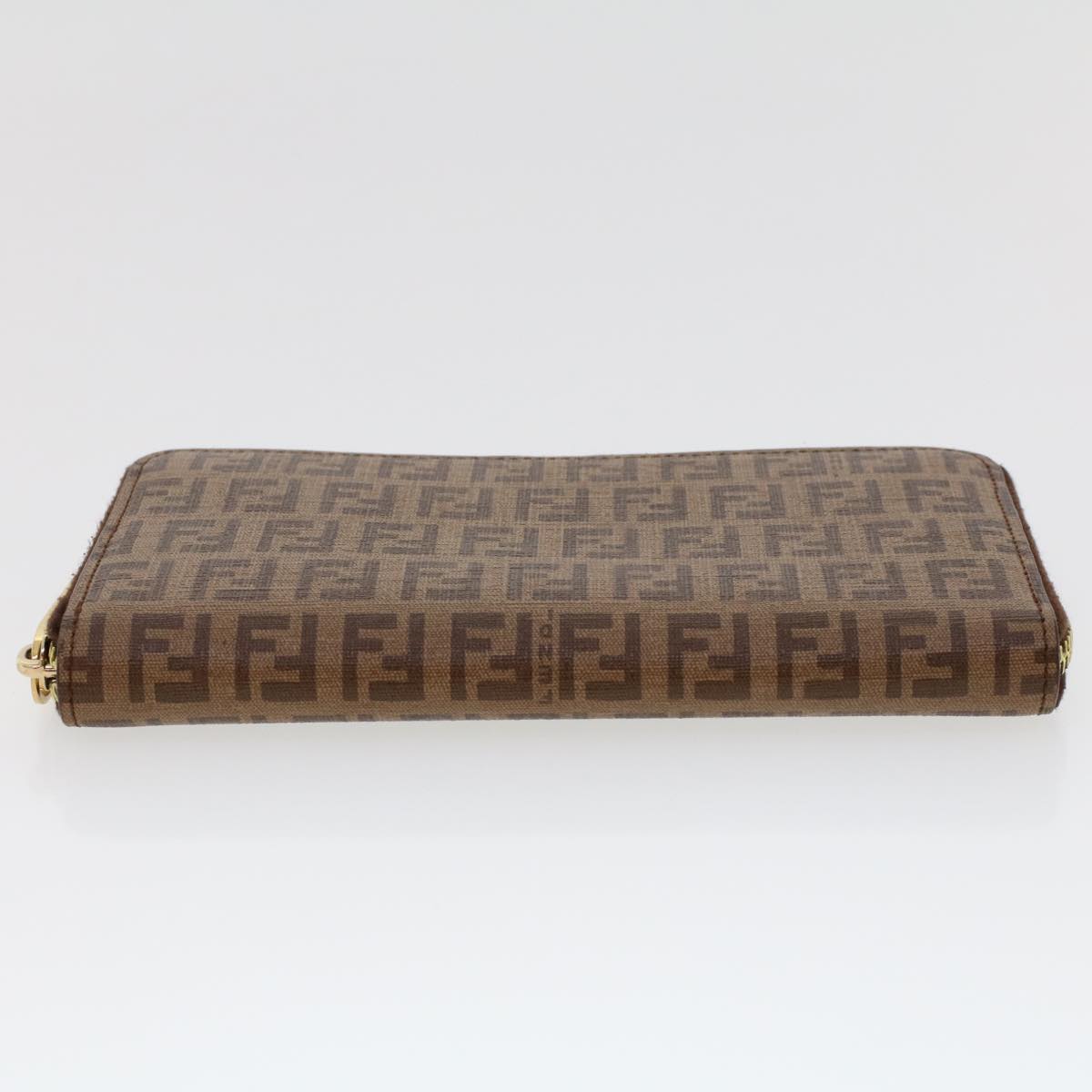 FENDI Zucchino Canvas Long Wallet Brown 46402