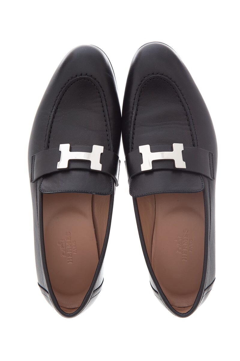 HermÃƒÆ’Ã‚Â¨s Black Loafers SZ 36