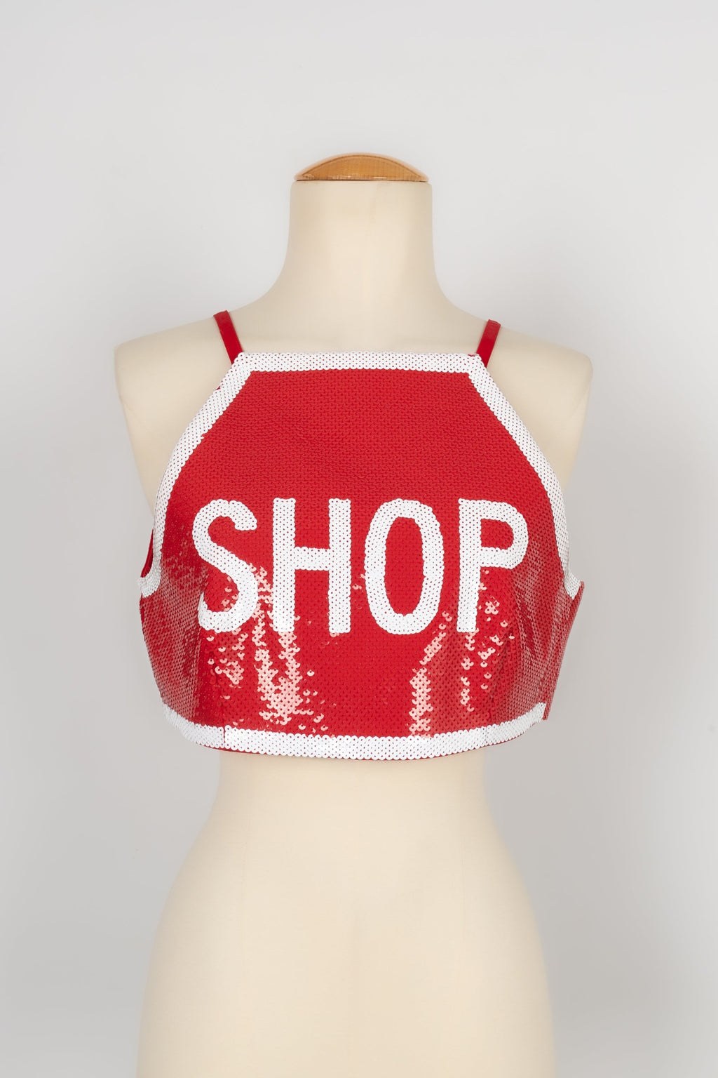 Haut ÃƒÆ’Ã‚Â  paillettes Moschino Printemps 2016
