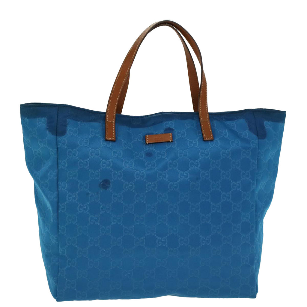 GUCCI GG Canvas Tote Bag Blue 46671