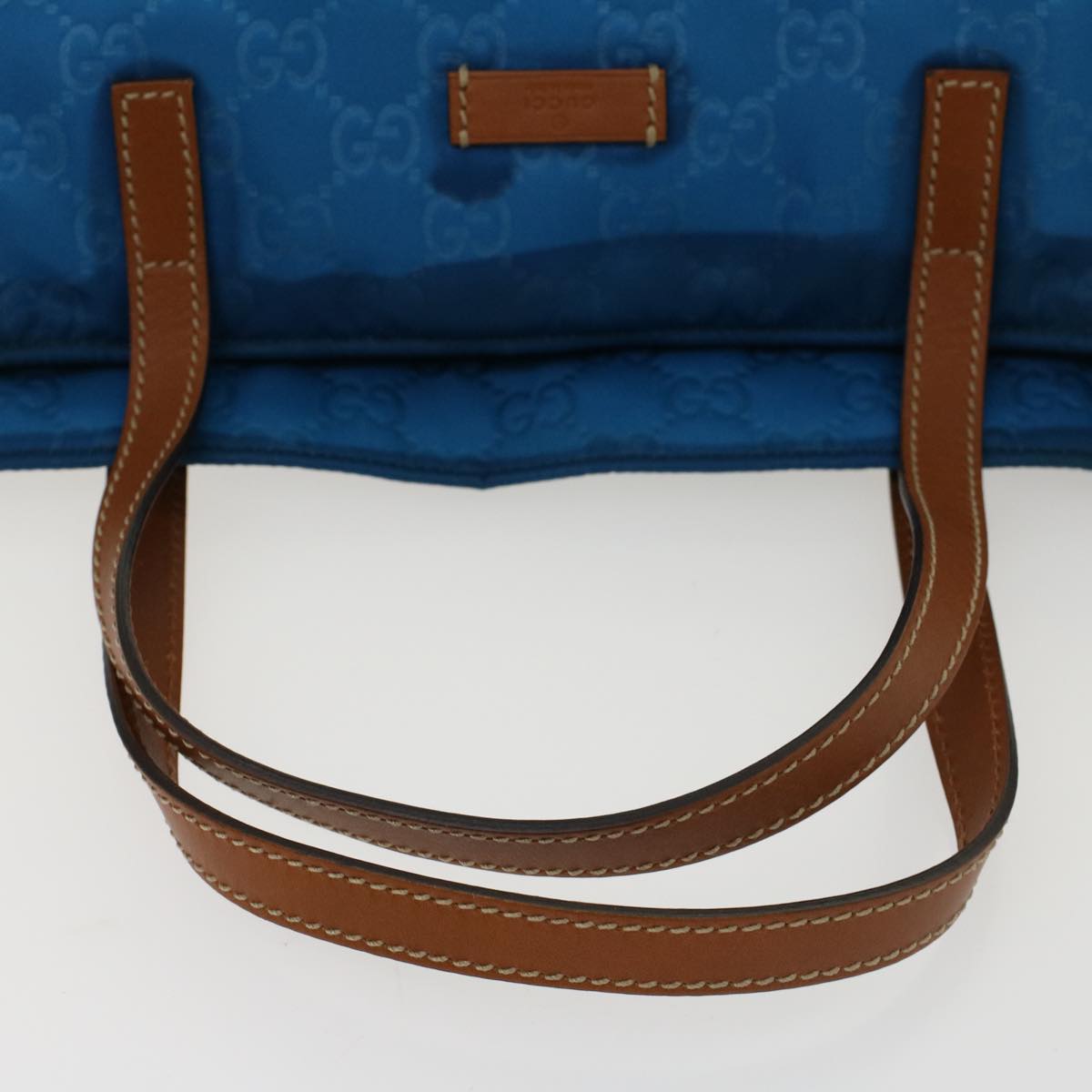 GUCCI GG Canvas Tote Bag Blue 46671