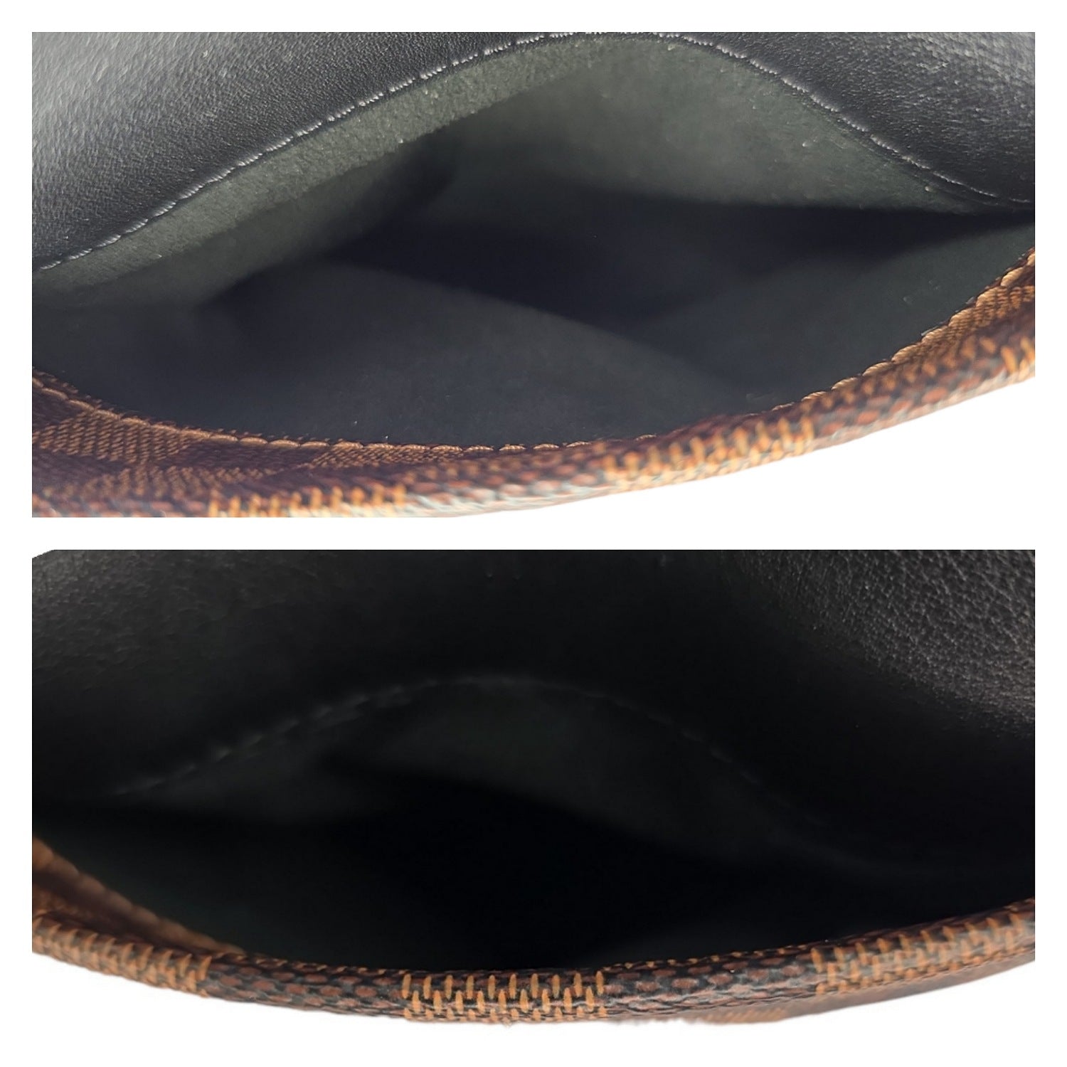 Louis Vuitton Damier Ebene Black Calfskin Maida Hobo