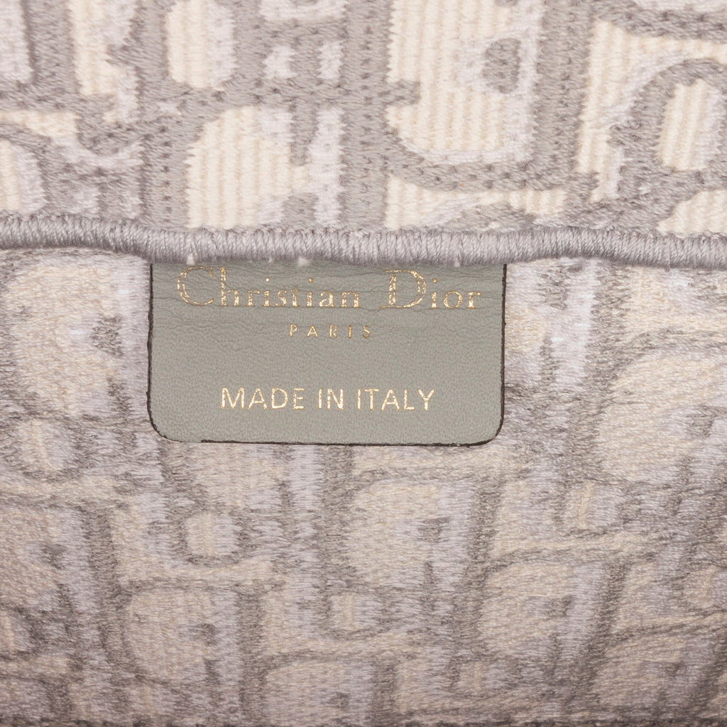 Dior Book Tote Medium Grey Oblique Canvas