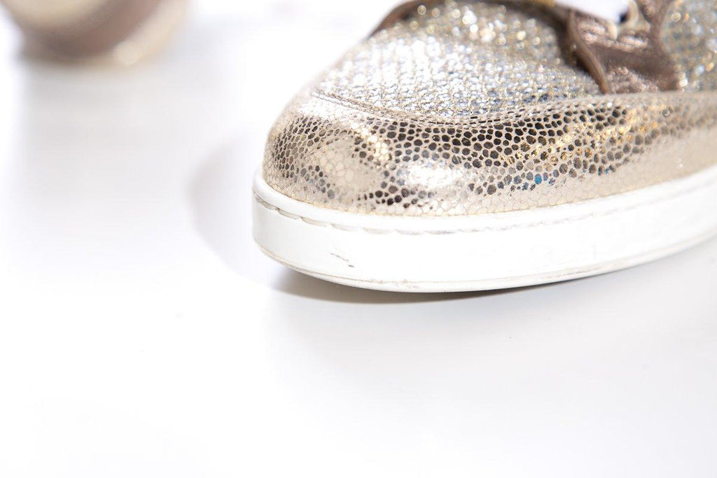 Jimmy Choo Gold Miami Sneakers SZ 37