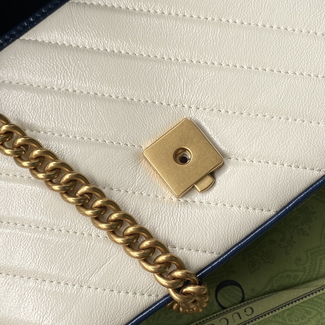 Glami Marmont Mini Top Handle Bag White For Women 8in/21cm 583571-0OLFX-9085