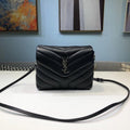 YSSL Loulou Mini Shoulder Bag Black For Women 7in/18cm YSL