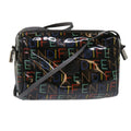 FENDI Shoulder Bag Enamel Black Multicolor 47063
