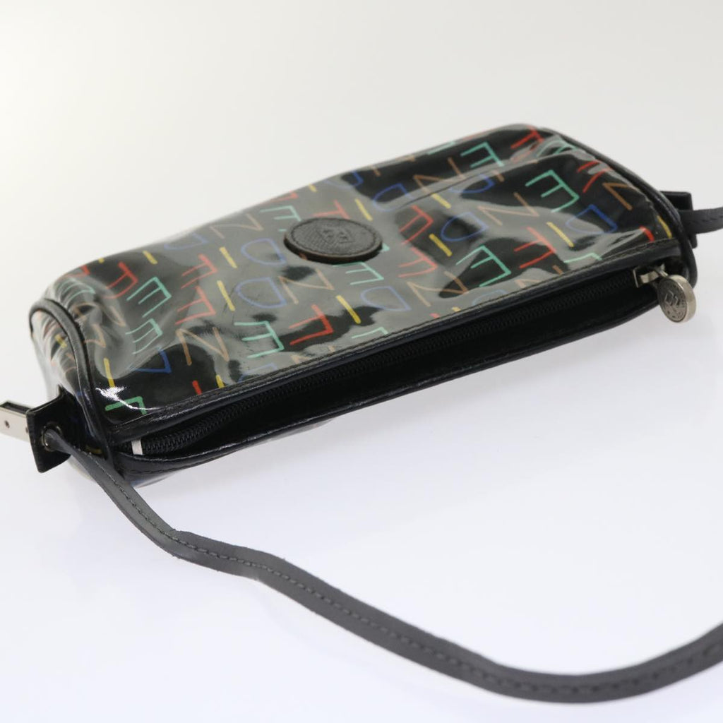 FENDI Shoulder Bag Enamel Black Multicolor 47063