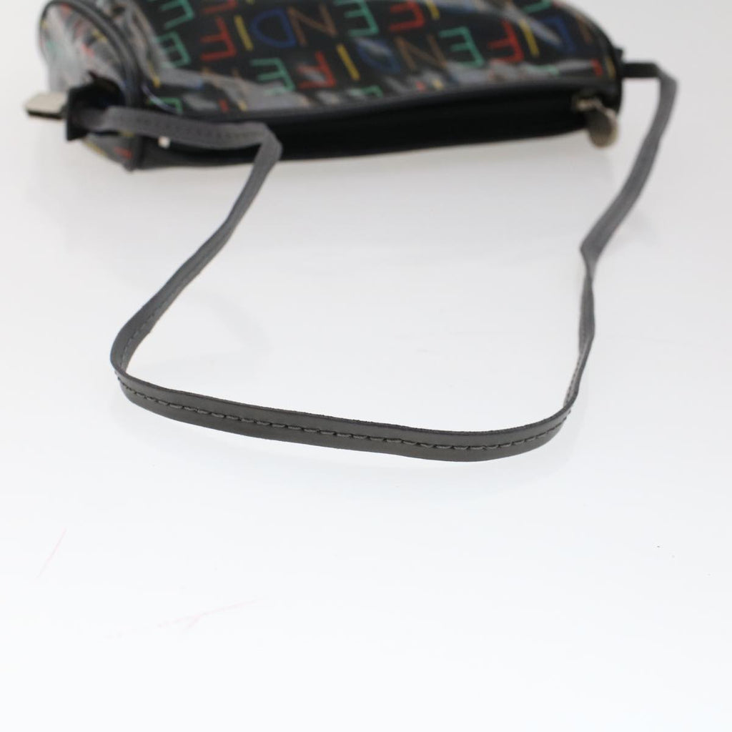 FENDI Shoulder Bag Enamel Black Multicolor 47063