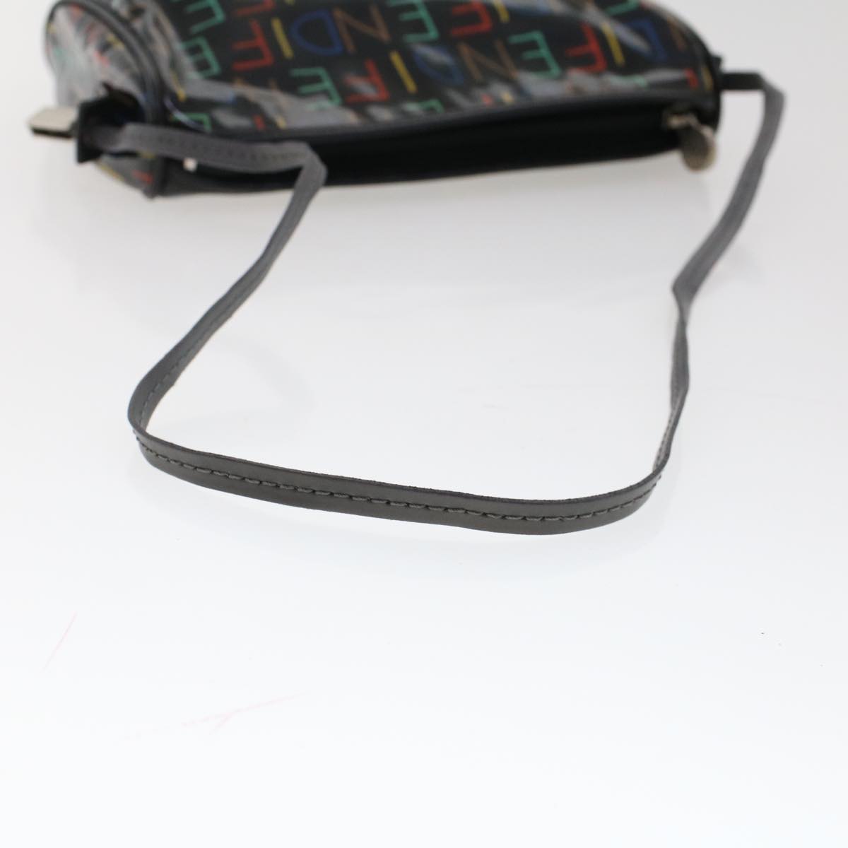 FENDI Shoulder Bag Enamel Black Multicolor 47063