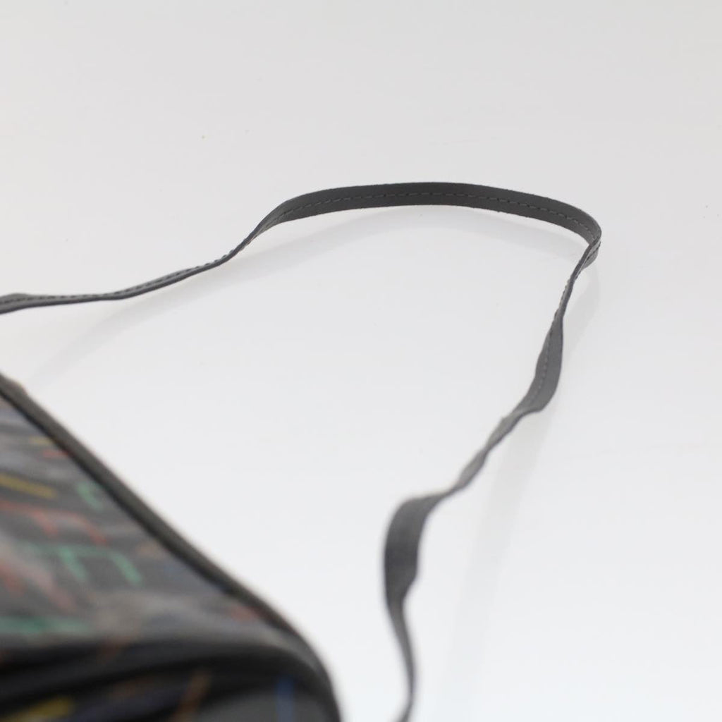 FENDI Shoulder Bag Enamel Black Multicolor 47063