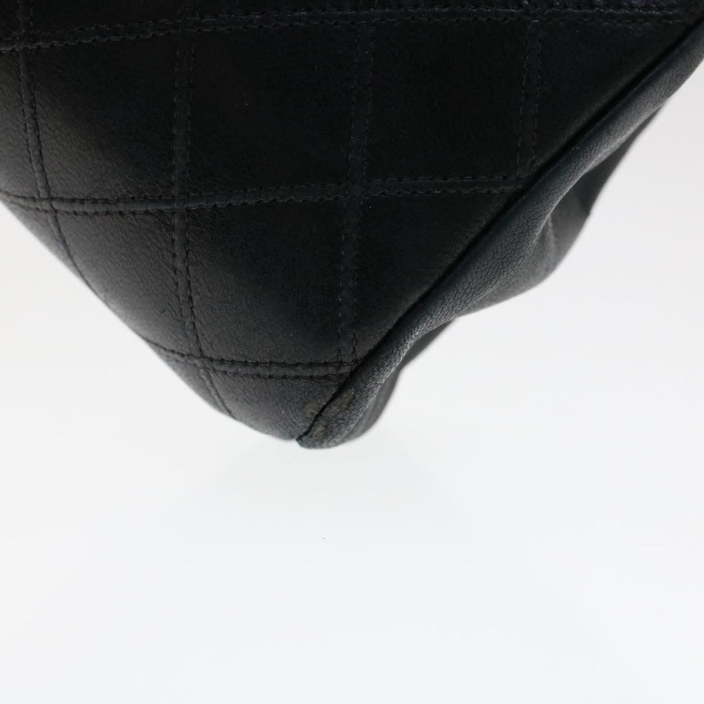 CHANEL Pouch Lamb Skin Black CC 47074