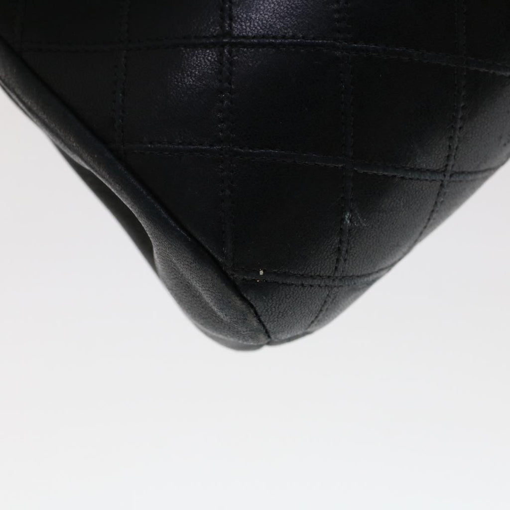 CHANEL Pouch Lamb Skin Black CC 47074