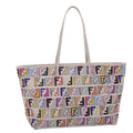 FENDI Zucca Canvas Tote Bag PVC Leather White Multicolor 47109