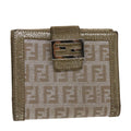 FENDI Zucchino Canvas Wallet Silver 47197