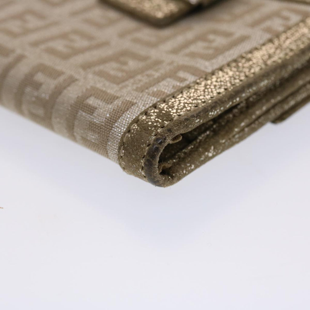 FENDI Zucchino Canvas Wallet Silver 47197